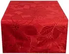 Red Holiday Home Winter Joy Table Runner w/ Poinsettias 14" x 70"