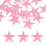 16Pcs Iron on Star Patches Sew on Star Embroidered Patches, 29mm Pink