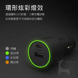 小米車用充電器快充版1A1C 100W type c車充 小米車載充電器 小米車充100W PD USB-C車充充電器