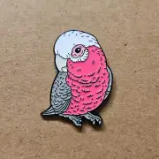 PINK GALAH Enamel Pin - Australian Birds - Bird Watching