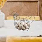 Metal Wire Chicken Egg Storage Basket Egg Storage Organizer for Easter Home