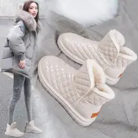 在飛比找Yahoo!奇摩拍賣優惠-促銷打折 爆款網紅雪地靴女2022年冬季新款加絨加厚百搭防水