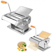 Stainless Steel Pasta Maker Machine with 6 Adjustable Thickness Settings For Spaghetti Fettuccine