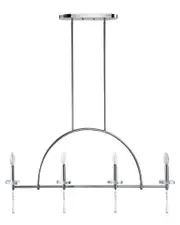 JONATHAN Y Designs 4-Light Doris Chrome Pendant