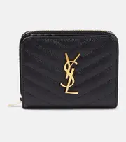 [Saint Laurent] Saint Laurent Cassandre matelassé leather wallet One Size black