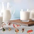 8x Xmas Napkin Holder Napkins Rings Holder Color Rhinestones Household Table