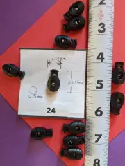BLACK Spring Loaded Cord Locks --- Grenade Type Toggle 10 Pack