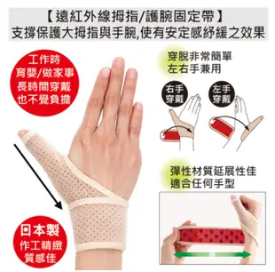 日本Alphax 遠紅外線手腕托/拇指護腕固定帶(媽媽手) M