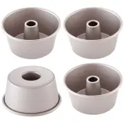 Mini Angel Food Pan Set, 3.5-Inch 4Pcs Non-Stick Chiffon Tube Pan for Oven an...