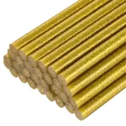 30pcs Mini Hot Glue Gun Sticks 8" x 0.43" for Glue Gun, Glitter Gold