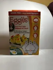 Eggies New Hard Boil Egg Cooker (6) with Bonus Egg White Separator As Seen on TV