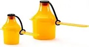 The Scoopie Supplement Container, Scoop, and Funnel System for Pre and Post Workout Powders, No BPA Spill Proof Dispenser for Gym and Travel Use, 2 Pack, Orange