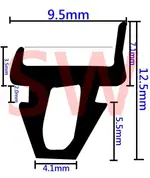 氣密窗條 DC-B2 氣密窗內框站料氣密條 118 1098 818 898型 內框站立料氣密鋁門窗條 內框氣密條 (單尺售)