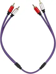 TEMPNAP Rca Audio Cable Male to Rca Female 0.5m for Car Audio Home Theater Tv Amplifier Shielded Easy Installation