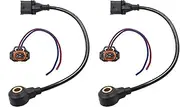 Knock Sensor Compatible With Toyota Corolla E110 1995-2002, E120/E130 2000-2007, E12 2002-2007 – OEM 89615-02010 8961502010 0261231149(X2 Sensor and Plug)