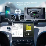 Ushilife Wireless CarPlay Adapter Compatible with iOS Latest Version for Factory Wired CarPlay Cars