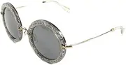 [Miu Miu] SMU13N GREY GLITTER/GREY GREEN women Sunglasses