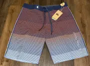 Quicksilver Mens Multi -colored Striped Swim Trunks Board Shorts Size 29 NWT