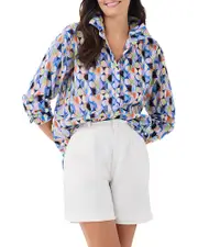 Nic+Zoe Social Circles Boyfriend Shirt XL