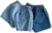 [Colorful Childhood] Toddler Denim Bloomers Shorts Baby Girls Boys Loose Harem Shorts 2pcs