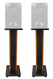 (2) Rockville 28" 2-Tone Studio Monitor Speaker Stands For Mackie MR824 Monitors