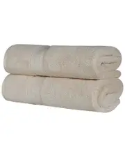 Superior Long Staple Combed Cotton Highly Absorbent Solid 2Pc Quick-Drying Bath Sheet Set