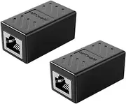 tunghey RJ11 Coupler RJ11 Female to Female 6P6C Telephone Inline Coupler Straight Telephone Cable Extension Adapter for Landline Fax Machine (2Pack)