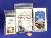 1/4" TRUE 2 SCALE MINIATURE KITS -KITCHEN RACK, STOVE + TABLE W/CHAIRS ( T )