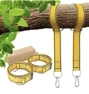 Rhino StrapMate Tree Swing Hanging Strap 4 FT Yellow & Carabiner