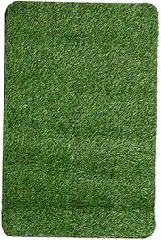 Totority Artificial Grass Rug Versatile Door Mat with Non Slip Backing for Entryway Patio and Bathroom Washable Grass Pad