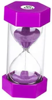 Sand Timer 60 Minute Hourglass,Giant Sand Clock,Reloj De 60 min Purple