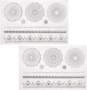 BELLIFFY DIY Silicone Stamps 2pcs Mandala Themed Scrapbook Stamps for and Craft Projects