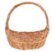 Wicker Basket with Handle, Flower Basket Picnic Basket Empty Basket Willow St...