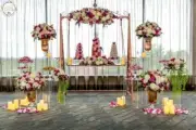 GOLD or WHITE CAKE SWING TABLE DESSERT DISPLAY CAKE STAND WEDDING/FUNCTION