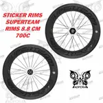 貼紙貼花輪輞 SUPERTEAM 88MM 700C