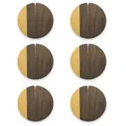 Lignis Nelumbo Coaster Medium Set Of 6, Colors Yellow