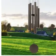 Elegant 40" Brown Wind Chimes - Soothing Melodic Tones for Outdoor Bliss