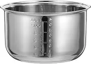 Cabilock 4L Stainless Steel Rice Cooker Inner Pot, Non-Stick Replacement Pot, Interior Cooking Replacement Liner for Kitchen Pressure Cooker Rice Maker