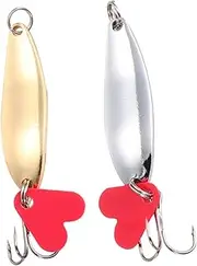 SUPVOX Metal Spoon Sequins Fishing Set 3 Pcs Hard Baits Kit Light Best for Bass Pike Tackle