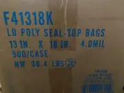 (Case of 500) Zip Closure Bag Clear Line 13 X 18" LDPE Clear, 4.0 Mil (NEW)