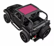 SpiderWebShade Mesh Bikini Top-Pink, for Jeep TJ; SWS-SHDKNI-01-TJ-PNK