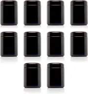 Infinity Jars 250 ml (8.5 fl oz) Tall Black Ultraviolet Refillable Empty Glas...