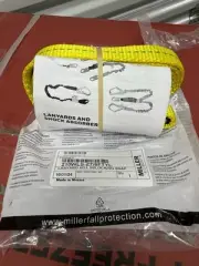 New Miller 210WLS/6FTYL 6ft Adjustable Web Lanyard w/ Locking Snap Hooks