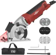 Mini Circular Saw, 4.5Amp Compact Circular Saw, 5000RPM, 6 Blades (3-3/8”), M...