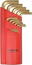 Bondhus 38095 Set of 15 Balldriver« L-wrenches with GoldGuard? Finish, Extra Long Length, sizes 1.27-10mm