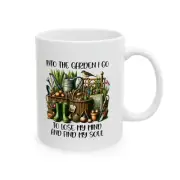 Gardening Mug Funny Quote Into Garden I Go Gardener Gift Coffee Tea Cup 11 oz