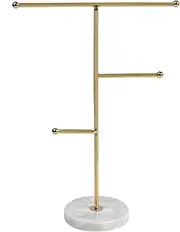Minelife Jewelry Stand Display Necklace Holder, T-Bar Necklace Display Stand Hanging Pendant Rack Jewelry Organizer Stand for Bracelets, Necklaces and Earrings