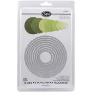 Sizzix Framelits Dies 8/Pkg-Circles 657551