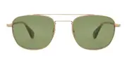 Garrett Leight CLUBHOUSE II SUN G-SPBRNSH/GRN Men's Sunglasses Gold Size 51