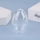 Makeup Powder Puff Empty Egg-shaped Frame Organizer Holder Beauty Storage Box